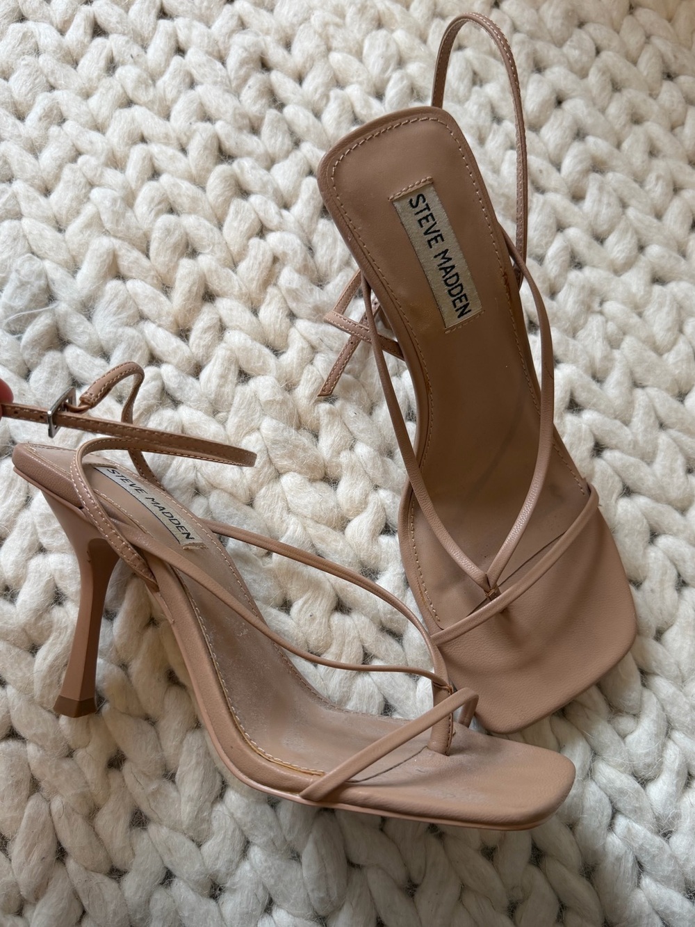 Steve Madden nude strappy heeled sandals